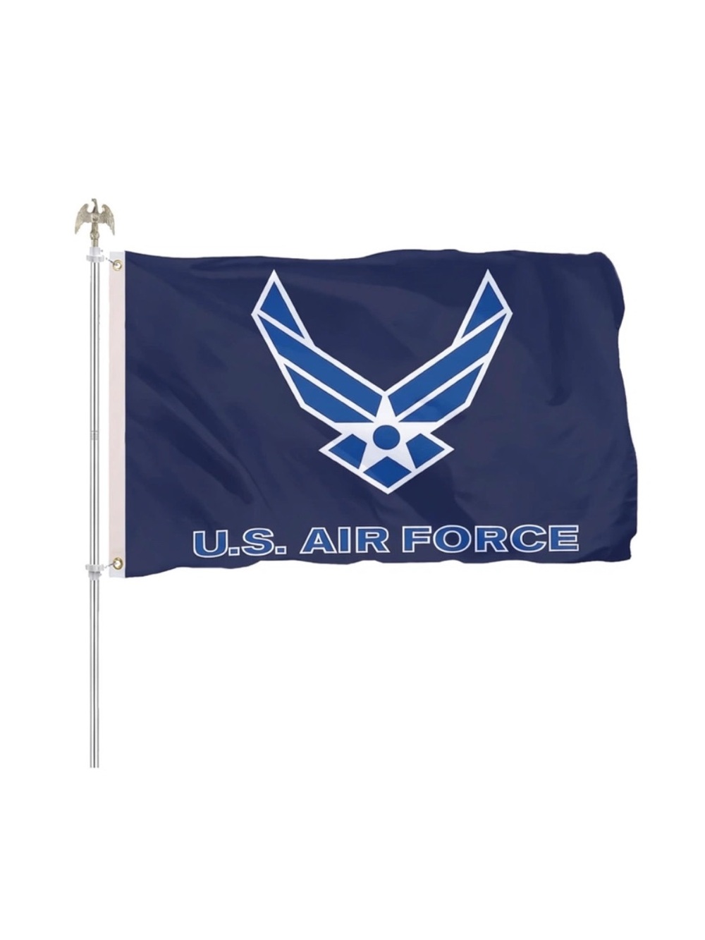 U.S. Air Force Logo Flag - Navy Blue and White 4x6 Ft - Picture 2 of 6